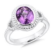 Amethyst Ring in Sterling Silver