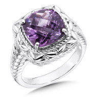 Amethyst Ring in Sterling Silver