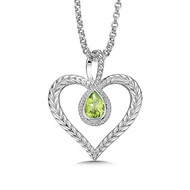 Peridot Pendant in Sterling Silver