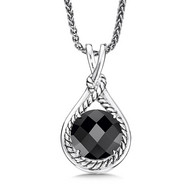 Onyx Pendant in Sterling Silver