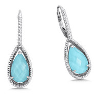 Turquoise Earrings in Sterling Silver