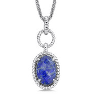 Lapis Pendant in Sterling Silver