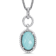 Turquoise Pendant in Sterling Silver