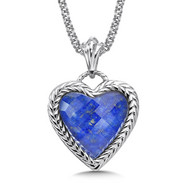 Lapis Pendant in Sterling Silver