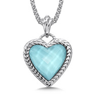 Turquoise Pendant in Sterling Silver