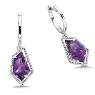 Amethyst Earrings in Sterling Silver