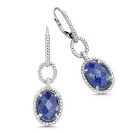 Lapis Earrings in Sterling Silver