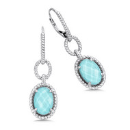 Turquoise Earrings in Sterling Silver