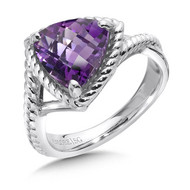 Amethyst Ring in Sterling Silver