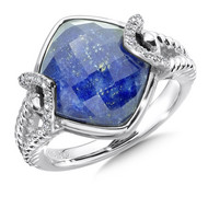 Lapis & Diamond Ring