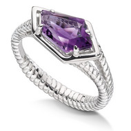 Amethyst Ring in Sterling Silver