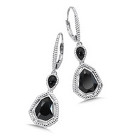 Onyx Earrings in Sterling Silver