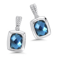 London Blue Topaz Earrings in Sterling Silver