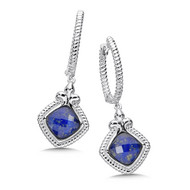 Lapis Earrings in Sterling Silver