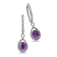 Amethyst Earrings in Sterling Silver