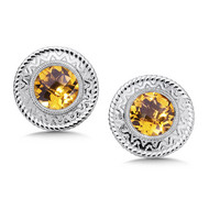 Citrine Earrings in Sterling Silver