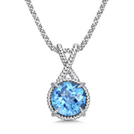 Blue Topaz Pendant