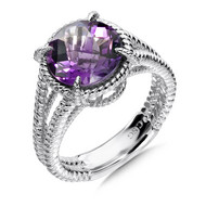 Amethyst Ring in Sterling Silver