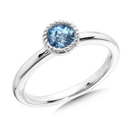 Blue Topaz Ring in Sterling Silver