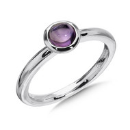 Amethyst Ring in Sterling Silver