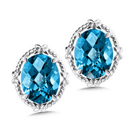 London Blue Topaz earrings