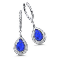 Lapis Earrings in Sterling Silver