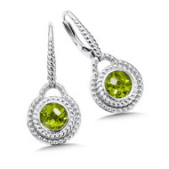 Peridot Earrings in Sterling Silver