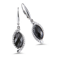 Onyx Earrings in Sterling Silver