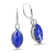 Lapis Earrings in Sterling Silver