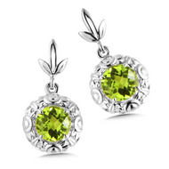 Peridot Earrings in Sterling Silver