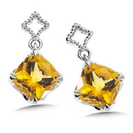 Citrine Earrings in Sterling Silver