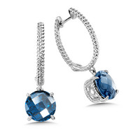 London Blue Topaz Earrings in Sterling Silver