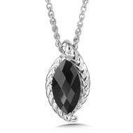 Onyx Pendant in Sterling Silver