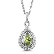 Peridot Pendant in Sterling Silver