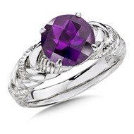 Amethyst Ring i Sterling Silver