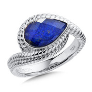 Lapis Ring in Sterling Silver