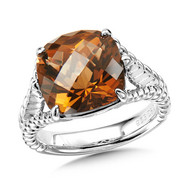 Honey Citrine Ring in Sterling Silver