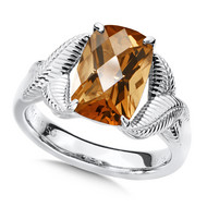 Honey Citrine Ring in Sterling Silver