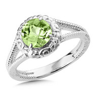 Peridot Ring in Sterling Silver