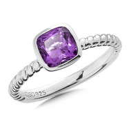 Amethyst Ring in Sterling Silver