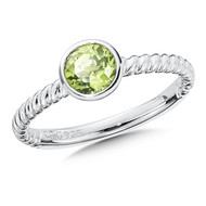 Peridot Ring in Sterling Silver