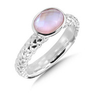 Rose Shell Ring in Sterling Silver