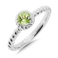 Peridot Ring in Sterling Silver