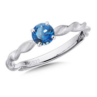 Blue Topaz Ring in Sterling Silver