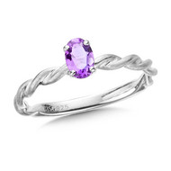 Amethyst Ring in Sterling Silver