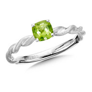 Peridot Ring in Sterling Silver