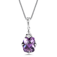 Amethyst Pendant in Sterling Silver