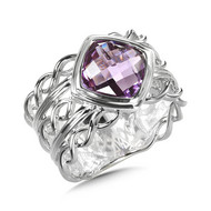 Amethyst Ring in Sterling Silver