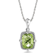 Peridot Pendant in Sterling Silver