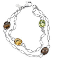 Mixed Gemstone Bracelet in Sterling Silver